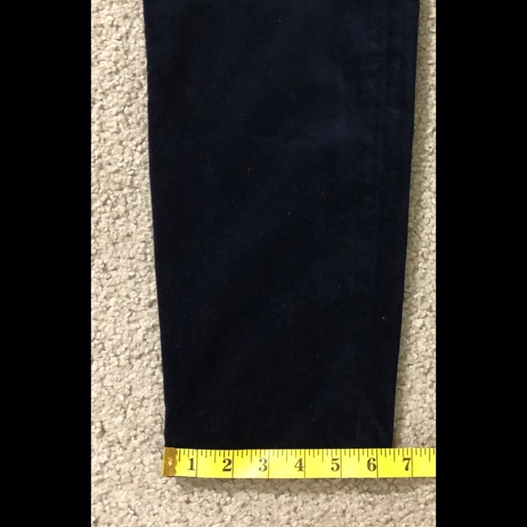 TALBOTS HERITAGE Velvet Pants Dark Navy Blue 12 WP - Picture 9 of 14